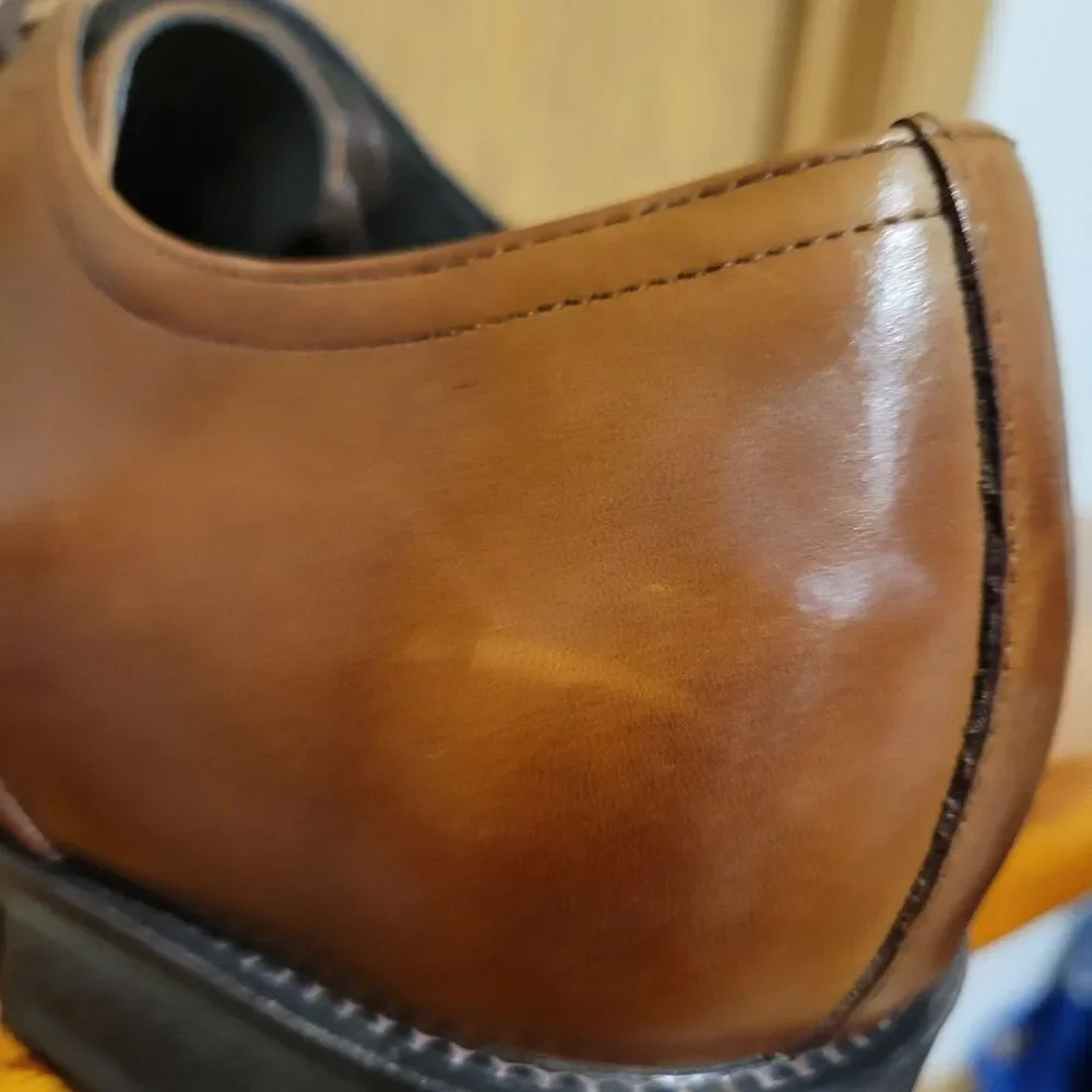 Stacy Adams Logan Cognac Toe 25132-221 Size 8M Men’s
